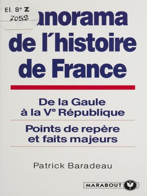 cover image of Panorama de l'histoire de France
